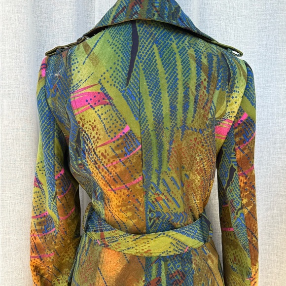 Alberto Makali multicolor double breasted trench coat - Picture 5 of 8